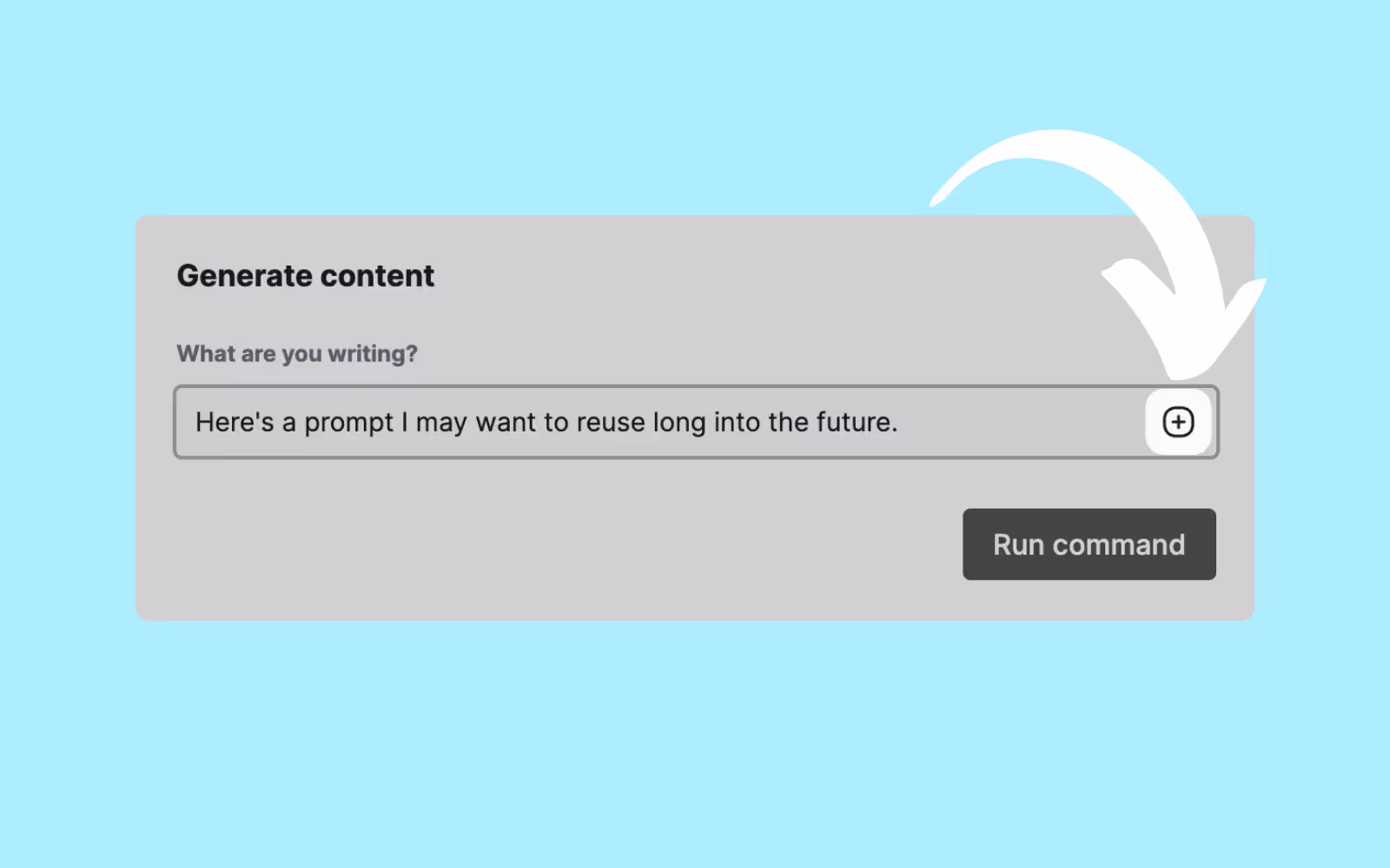A screenshot showing where the button is to save your prompts